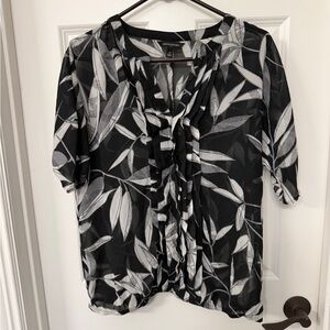 Black and White sheer Blouse